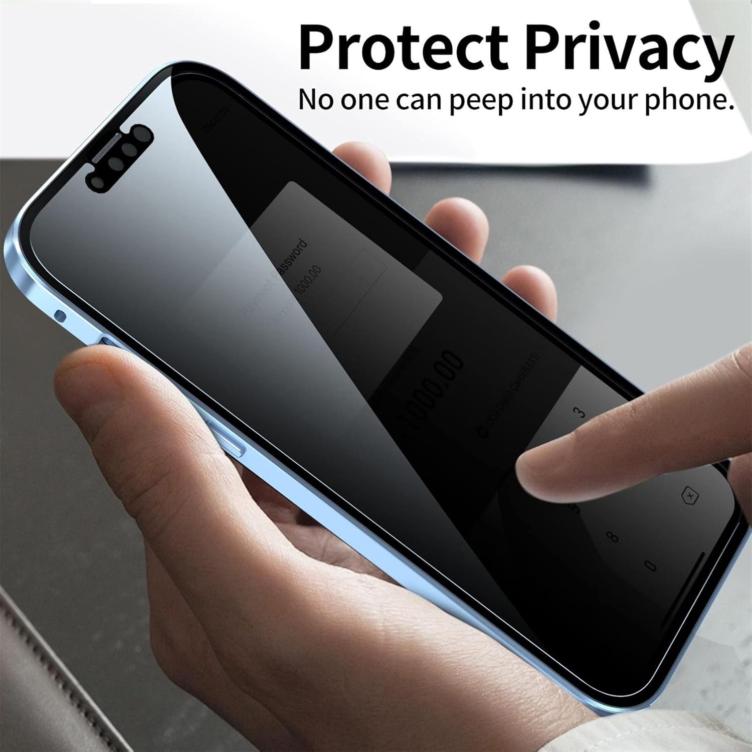 Coque de protection anti-regard magnétique pour iPhone | Coque en verre trempé anti-espion pour iPhone avec protecteur d'écran de confidentialité King of Toys