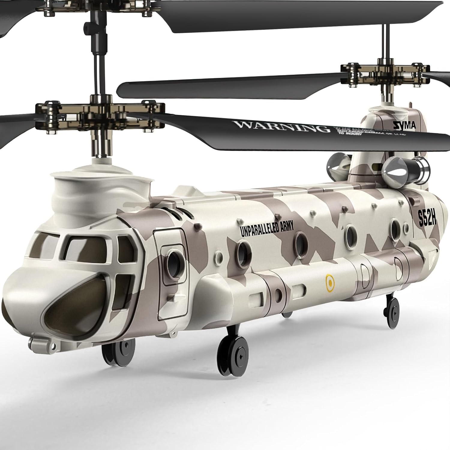 Hélicoptère Télécommandé SYMA S52H Transport Militaire avec Altitude Hold | Décollage/Atterrissage Automatique | Lumière LED | Rappel de Batterie | Jouet pour Enfants et Fans Militaires King of Toys