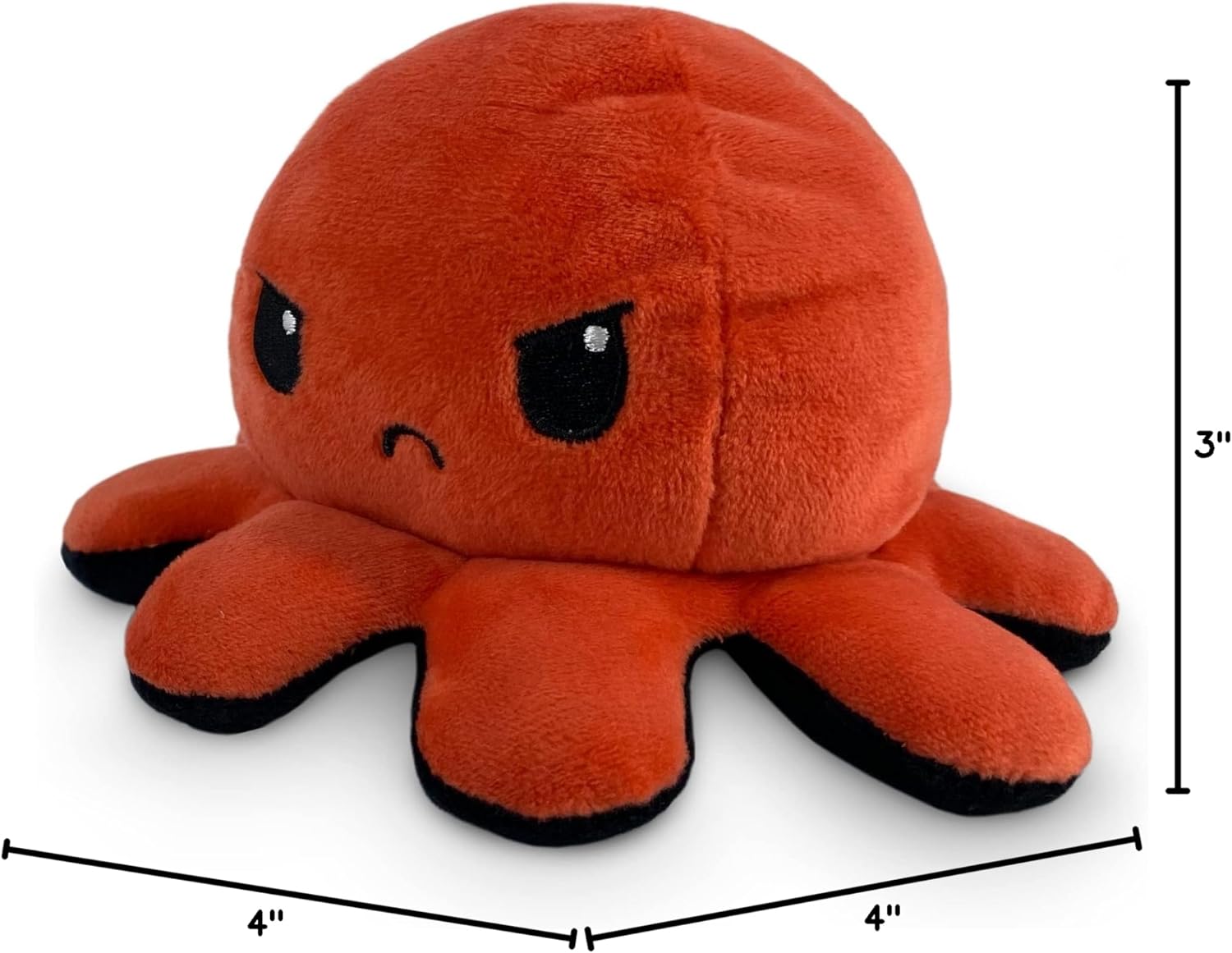 Peluche Octopus Réversible - Violet + Bleu - Mignons Animaux en Peluche Sensory Fidget Qui Montre Votre Humeur, Bleu en Colère + Violet Heureux, 10 cm De Speelgoed Koning