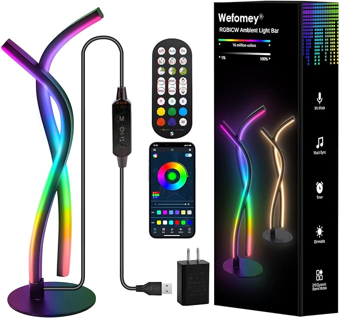 LUMIFY l Modern LED Spiral Table Lamp With RGB Color Mode De Speelgoedkoning