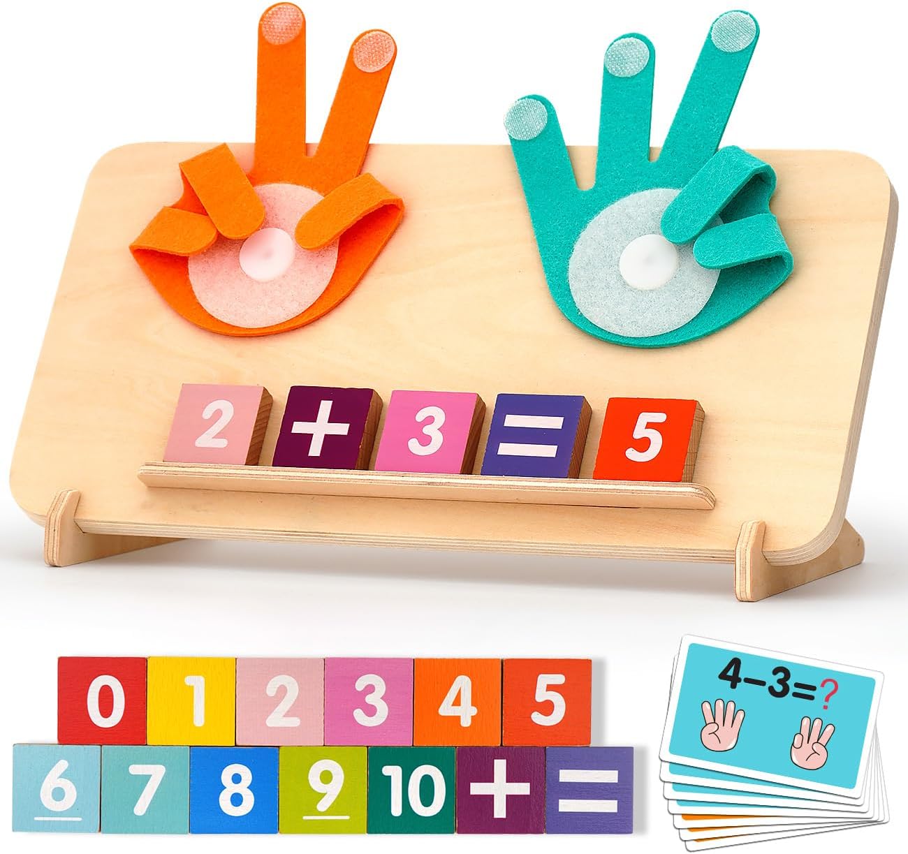 Jouet Mathématique Montessori en Bois pour Enfants 2-5 Ans - Outil Pédagogique pour Apprendre à Compter, Additionner et Soustraire - Cadeau Éducatif Garçons Filles