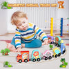 Ensemble de train en bois magnétique avec 11 animaux | Jouets Montessori pour activités d'apprentissage préscolaire des tout-petits King of Toys