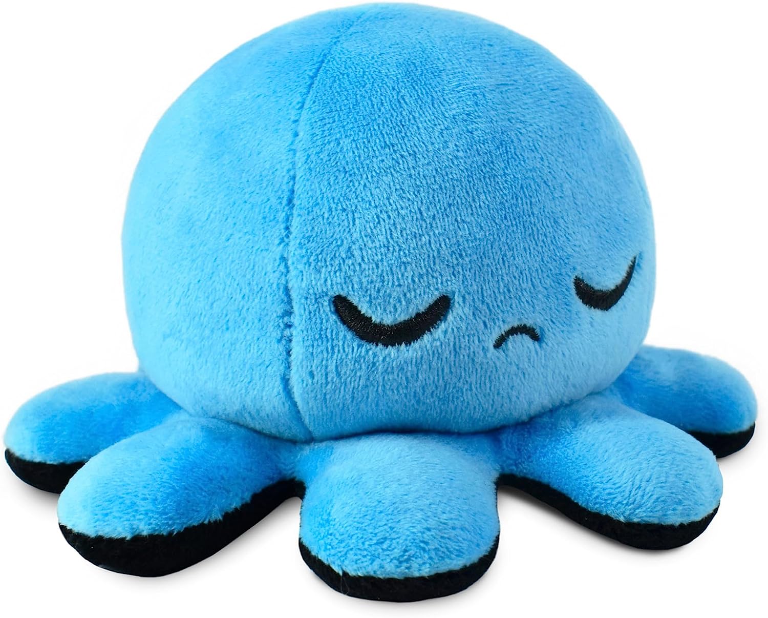Peluche Octopus Réversible - Violet + Bleu - Mignons Animaux en Peluche Sensory Fidget Qui Montre Votre Humeur, Bleu en Colère + Violet Heureux, 10 cm De Speelgoed Koning