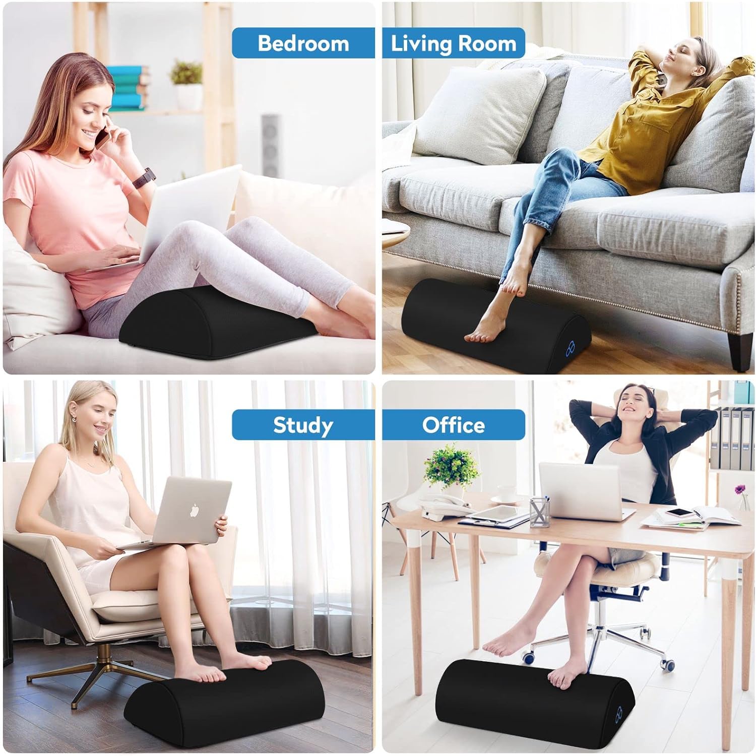 HomeBliss l Footrest for Desk at Work l versatile Footstool l Washable Cover Speelgoed Koning