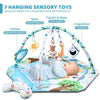 Tapis de Jeu 8-en-1 Tummy Time & Piscine à Balles avec 6 Jouets | Tapis d'Activité Bébé Lavable pour Développement Visuel, Auditif, Sensoriel et Moteur, Cadeau de Jouets pour Enfants en Bas Âge King of Toys