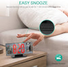 Radio-réveil avec projecteur et fonction de répétition l Horloge électronique à LED l Luminosité réglable l De Speelgoedkoning