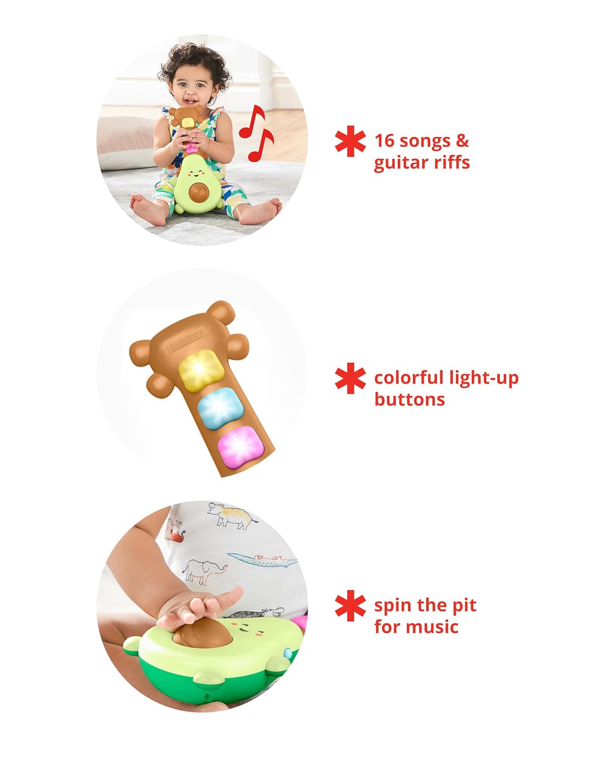 Guitare Jouet pour Bébé Farmstand Grow & Play | Rock-A-Mole Guitare Interactif King of Toys