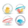 Lot de 4 Jouets de Bain Bébé Flottants | Stimule les Sens avec Anneaux Texturés & Bulles Colorées | Amusant et Sûr pour Bébés 4+ Mois King of Toys