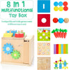 Kit de Jeu en Bois Montessori pour Bébé | Jouet 8-en-1 d’Empilage et de Tri de Formes pour Garçons et Filles King of Toys