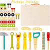 Kit d'Outils en Bois Montessori pour Enfants | Boîte à Outils et Stickers DIY, Jeu de Construction Éducatif STEM pour Enfants de 3 à 7 Ans