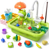 Évier de cuisine de jeu avec eau courante | Robinet électrique, jouets flottants et jeu de pêche | Jeu de rôle pour enfants 3+ King of Toys