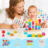 WoodGame l Perles en bois à empiler avec formes l Jeu de jouets Montessori De Speelgoed Koning