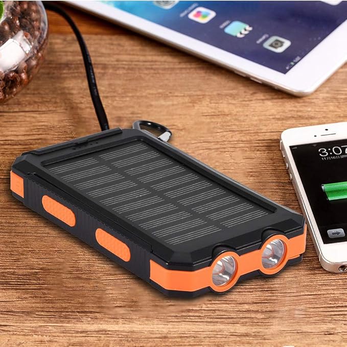Batterie Externe Solaire l 33 500mAh Chargeur Portable l iPhone & Android