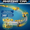Voiture-robot transformable télécommandée | Voiture de police RC avec transformation à un bouton, lumière clignotante et rotation à 360° pour enfants King of Toys