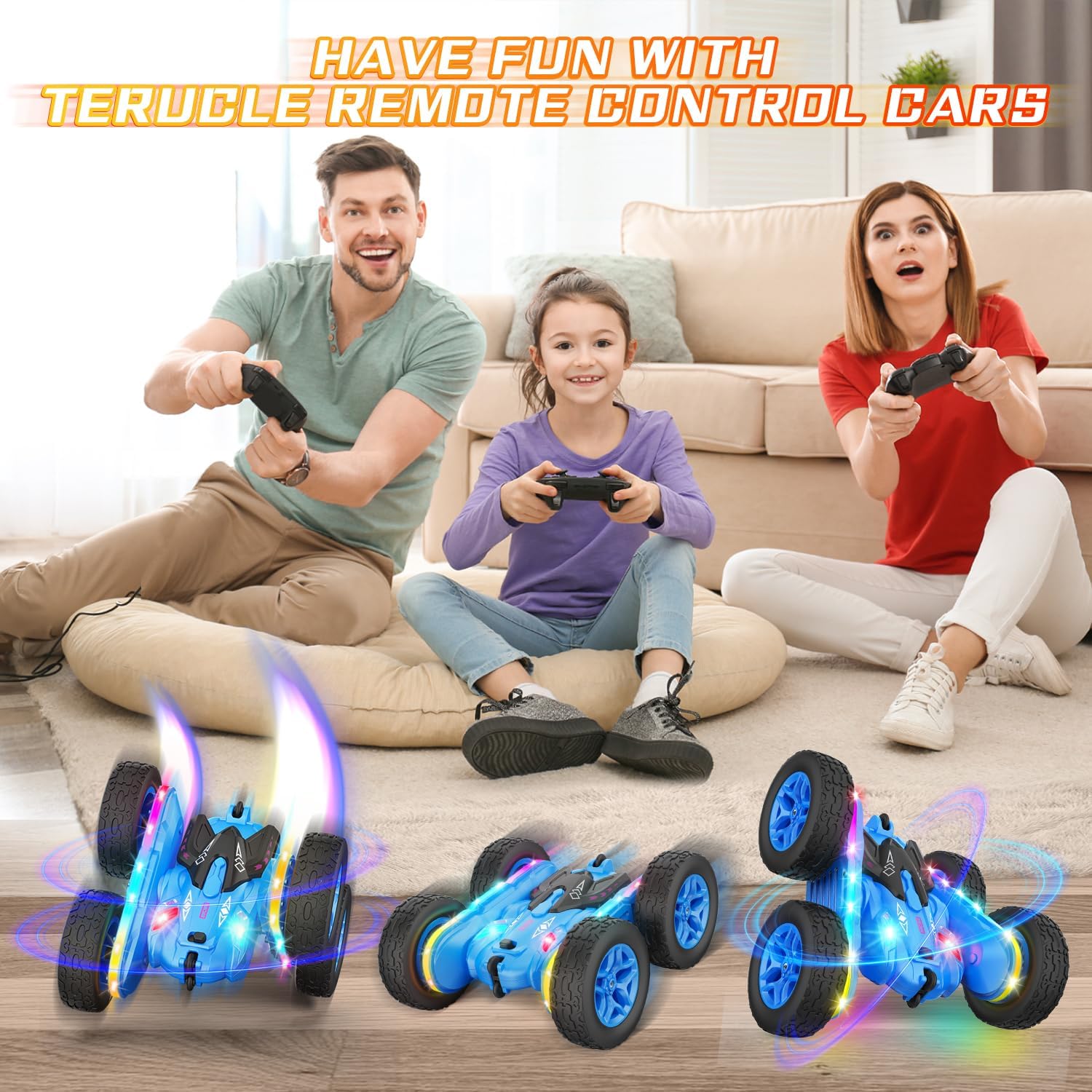 RC STUNTCAR l Voiture Stunt Directionnelle Bleue 2.4G l Rotation à 360 Degrés Speelgoed Koning