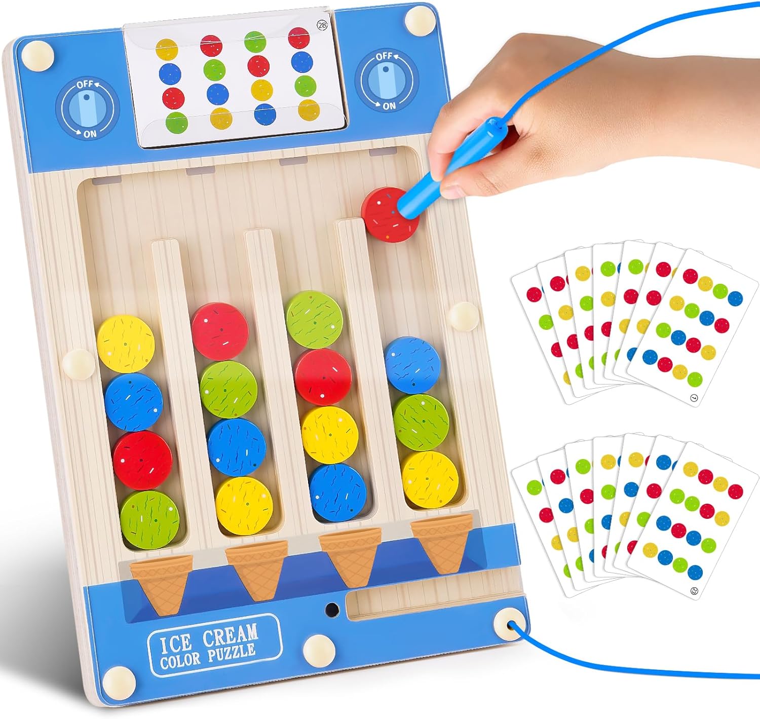 Jeu de Correspondance de Couleurs Magnétique en Bois Montessori pour Enfants 3-7 Ans - Puzzle Labyrinthe Éducatif pour Filles Garçons - Développement de la Logique