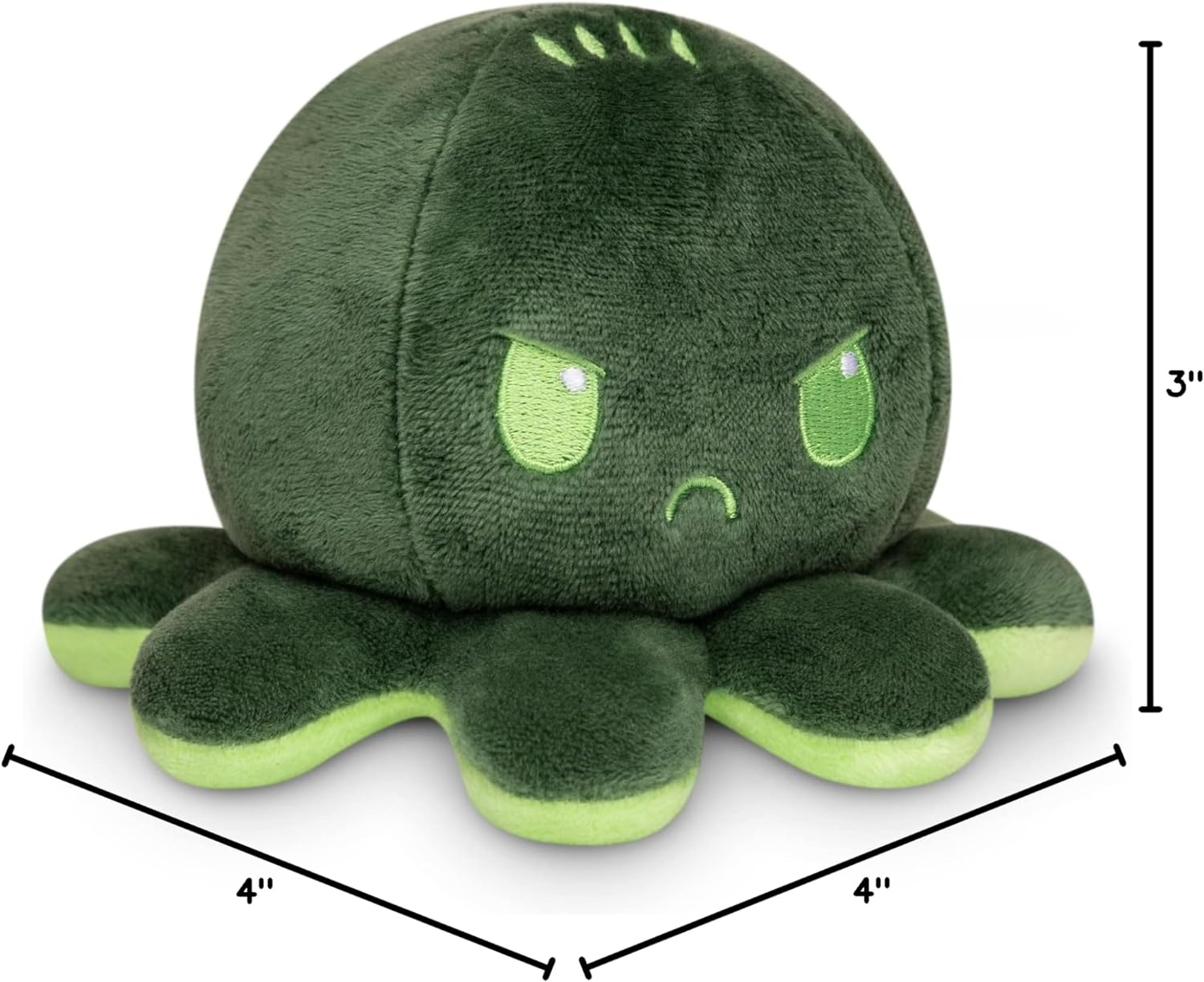 Peluche Octopus Réversible - Violet + Bleu - Mignons Animaux en Peluche Sensory Fidget Qui Montre Votre Humeur, Bleu en Colère + Violet Heureux, 10 cm De Speelgoed Koning