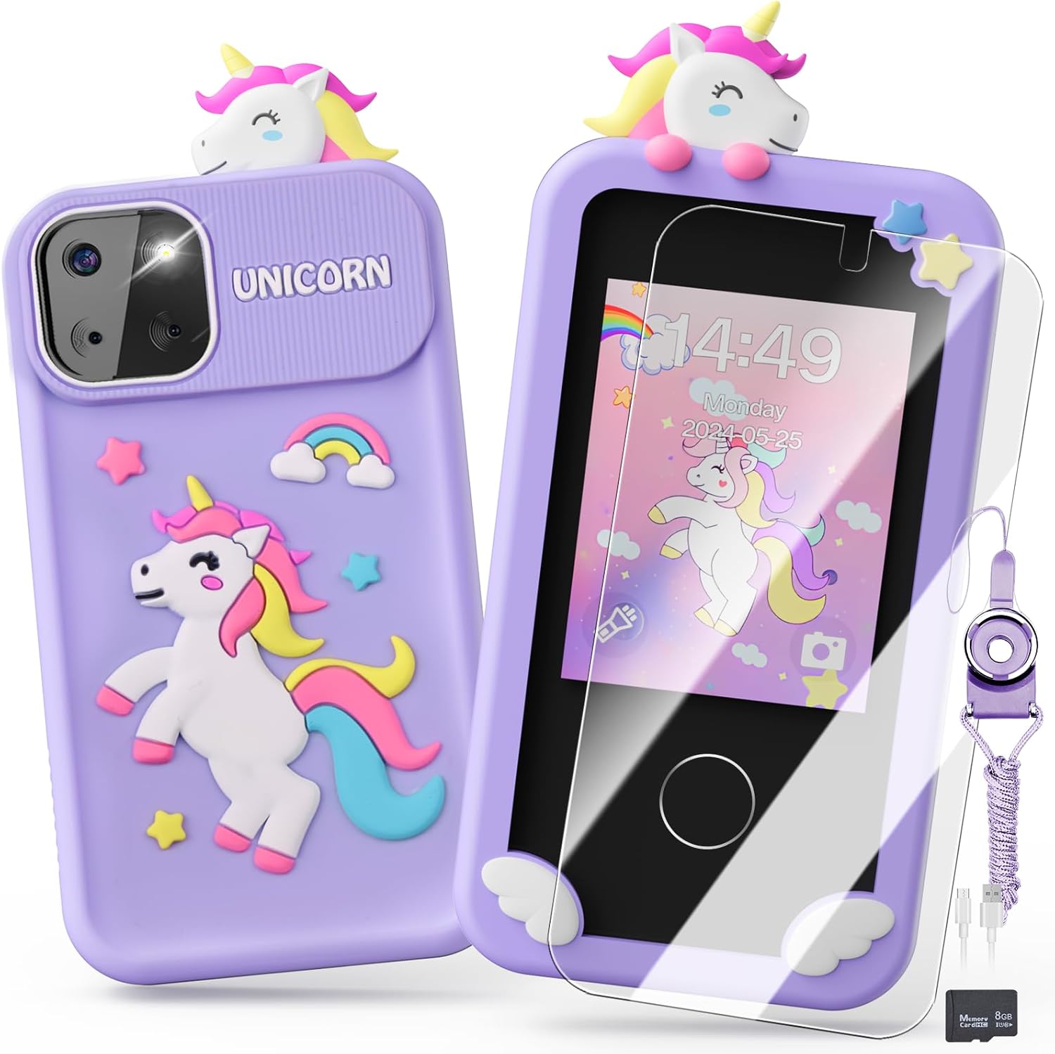 Téléphone Intelligent Dinosaure pour Enfants | Mini Téléphone Jouet avec 16 Jeux Éducatifs et Appareil Photo pour Enfants de 3 à 9 Ans King of Toys