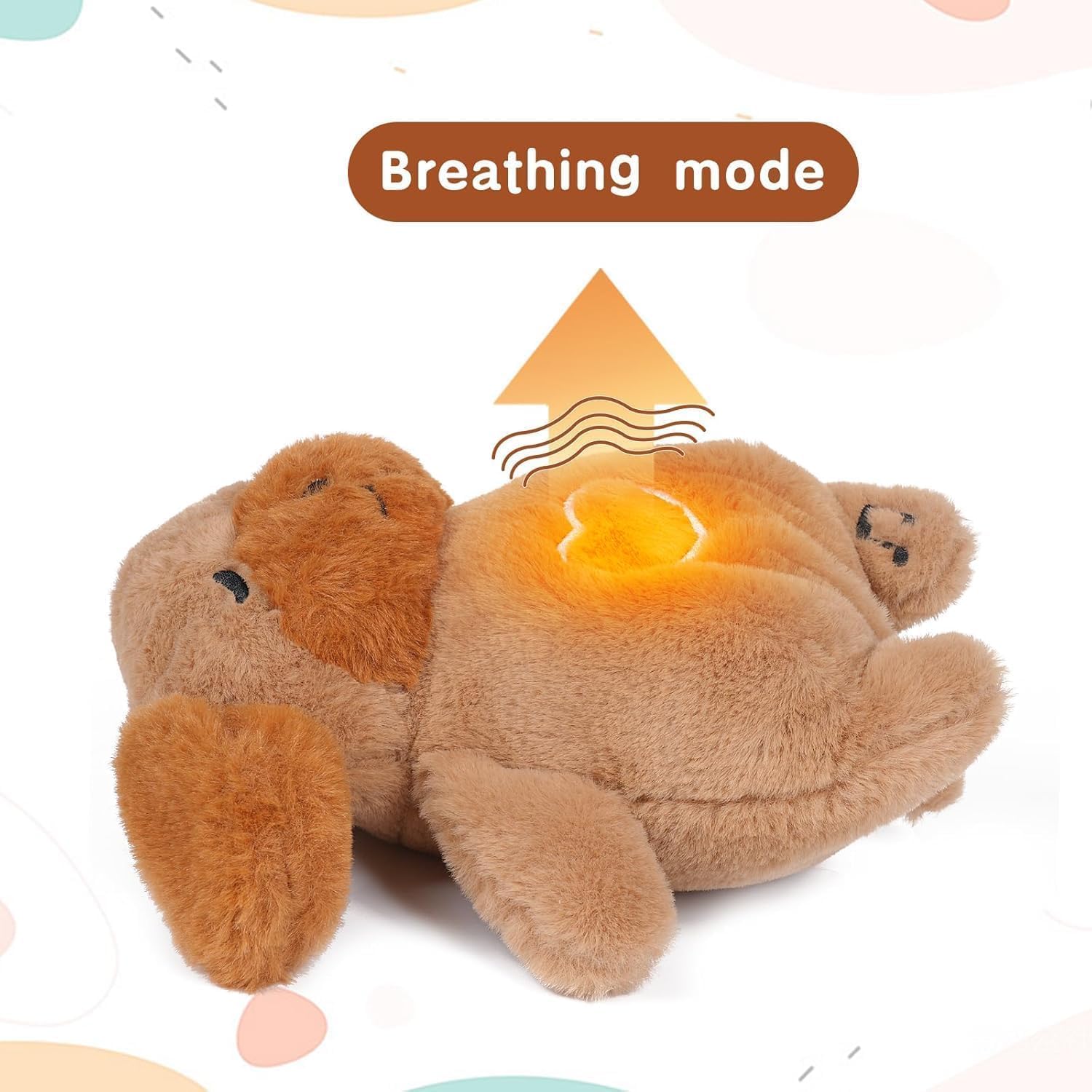 Peluche Chien Respirant Apaisant | Animal en Peluche pour Anxiété | Mouvement Respiratoire Réaliste avec Lumières & Musique | Jouet Relaxation pour Enfants & Adultes King of Toys