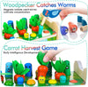 Jouet Montessori en bois avec Xylophone, Pic, Jeu de récolte de carottes, Cadeau d'activités éducatives pour les enfants de 1 à 4 ans. AmtreenOfficial