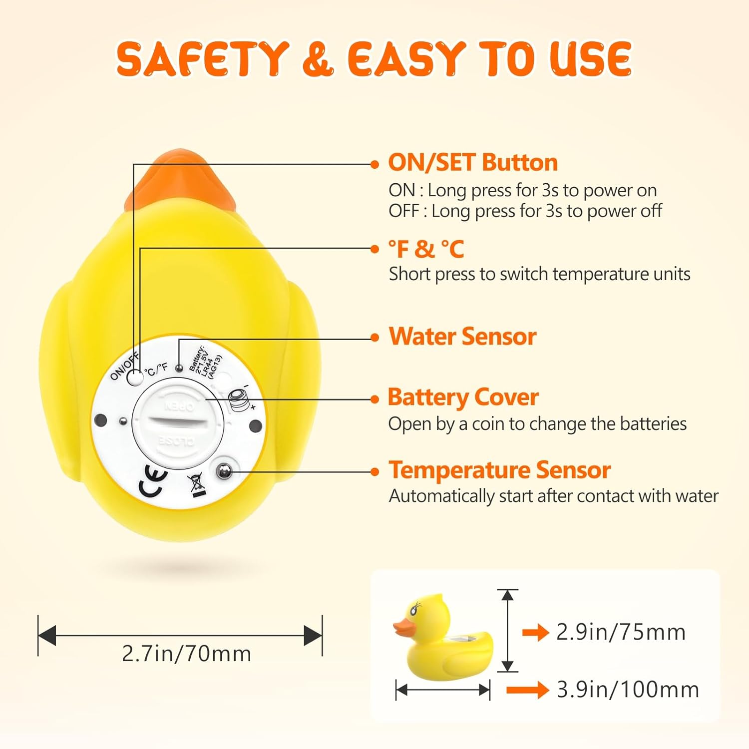 Thermomètre de Bain Numérique Tortue pour Bébé - Jouet Flottant de Température d'Eau avec Alerte Couleur et Écran Rétroéclairé