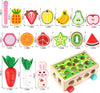 Jouets Montessori en Bois pour Tout-Petits | Jouets Éducatifs de Tri de Formes pour Enfants de 1 à 3 Ans King of Toys