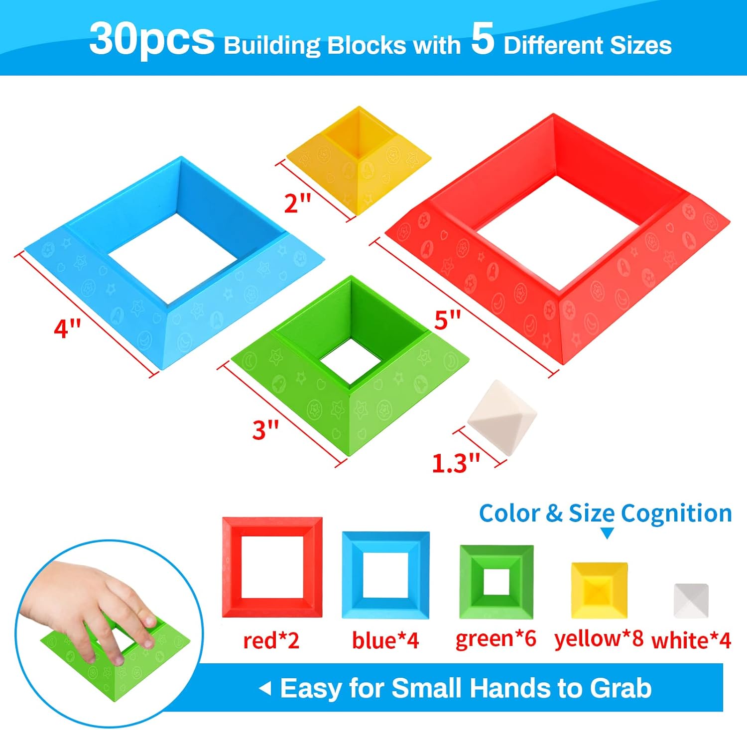 Blocs de Construction - Jouets Montessori pour 2 ans