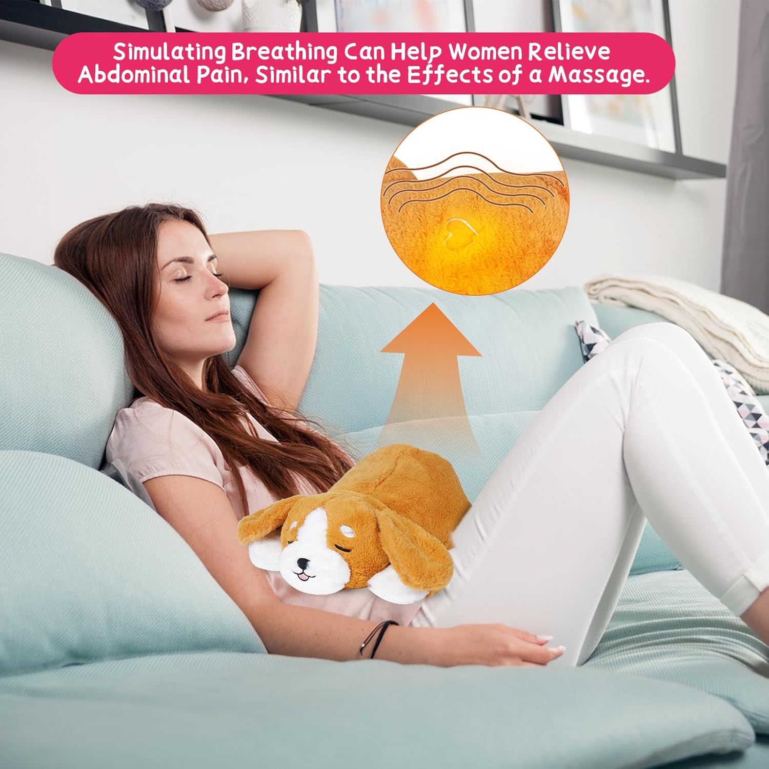 Chien En Peluche Pondérée 20 Pouces | Peluche Respirante Anti-Anxiété | Jouet de Calme pour Enfants et Adultes King of Toys