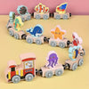 Magnetic Wooden Train Toys Trains (11 pieces) - Magnetic Toys From 1 Year Speelgoed Koning