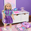 Set de 25 Accessoires pour Poupée Américaine 18 pouces - Valise, Coussin, Caméra et Lunettes de Soleil - Cadeau Idéal pour Enfants King of Toys