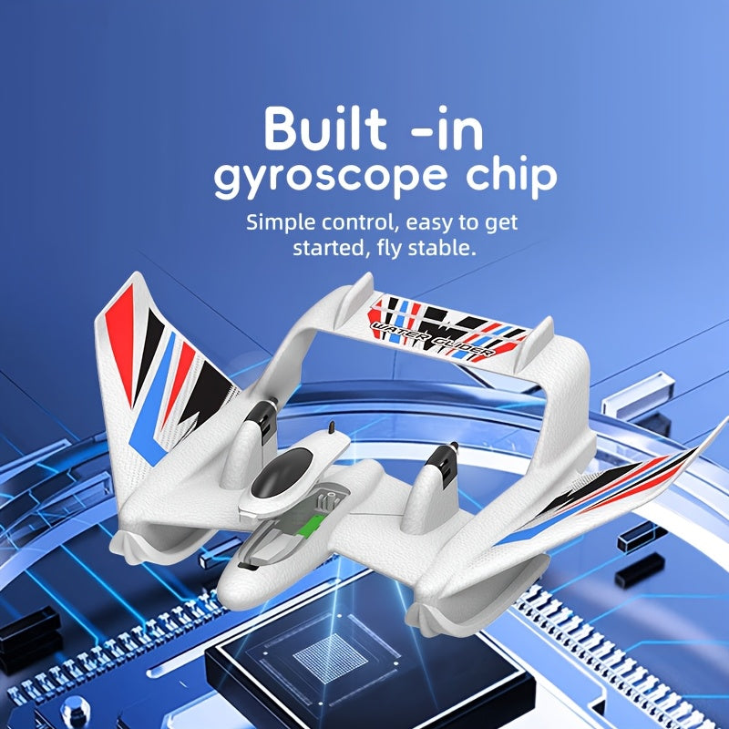 Avion RC Amphibie 2-en-1 – Avion Télécommandé en Mousse EPP pour Eau et Terre | Stabilisation Gyroscopique, Jouet à Ailes Fixes, Cadeau