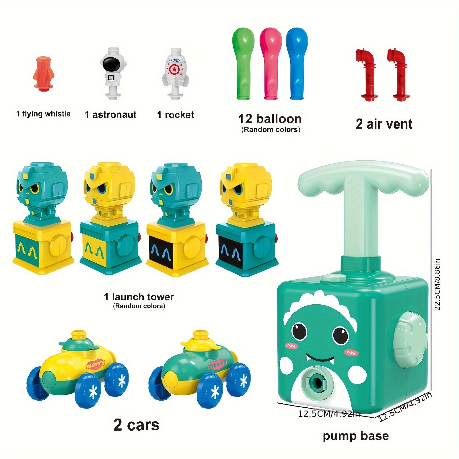 Jouet Ballon Aérodynamique avec Lanceur Manuel | Puzzle Éducatif pour Enfants | Cadeau Idéal Noël & Thanksgiving King of Toys
