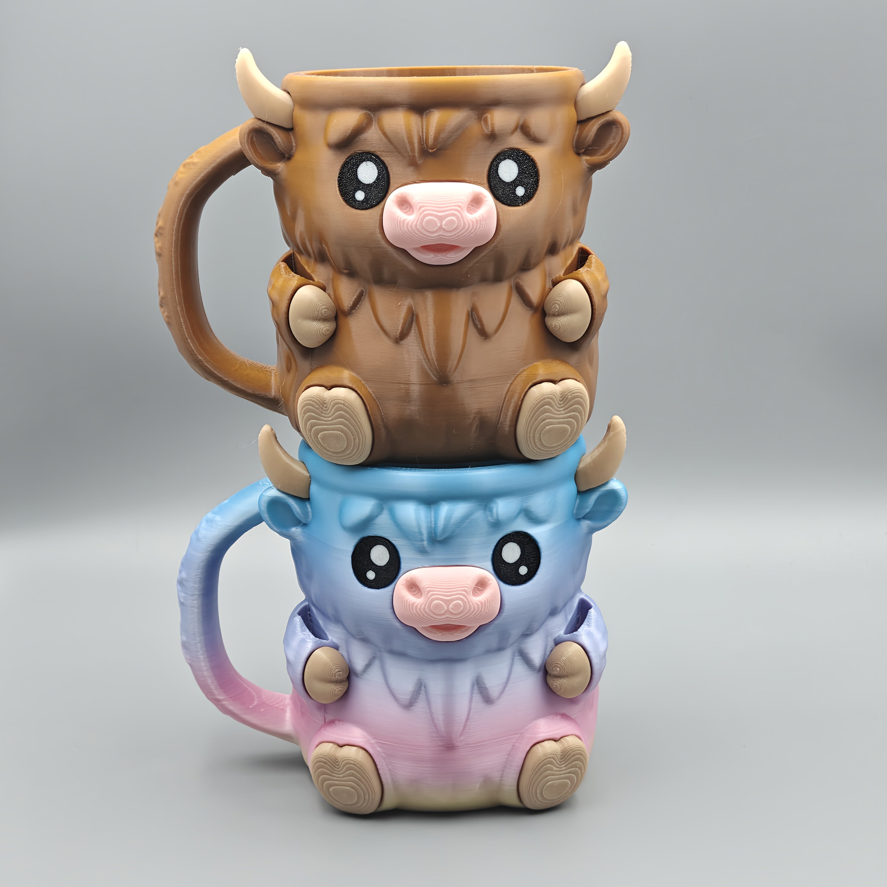Mug Support Vache Écossaise 3D pour Boissons - Tasse Décorative avec Rangement Secret - Idéal Cadeau Fêtes et Décoration Maison