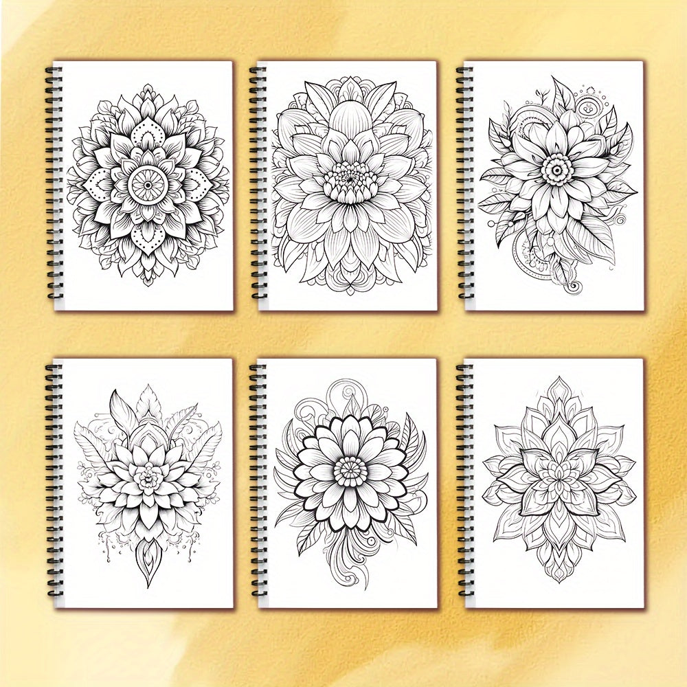 Livre de Coloriage à Spirale pour Ados & Adultes – 30 Motifs Uniques, Papier 100g, Détente et Cadeaux