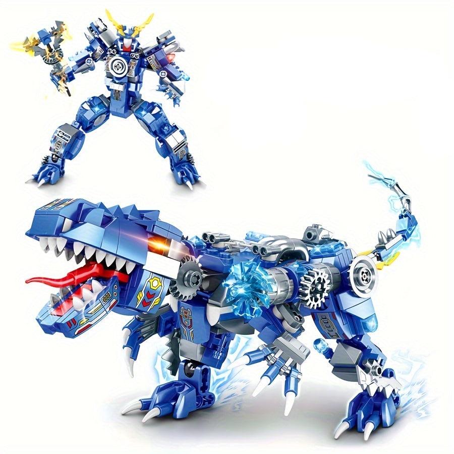 Chevalier Dinosaure Mécanique - Mode Double Transformation - Kit de Construction Éducatif DIY - Cadeau Halloween & Noël King of Toys