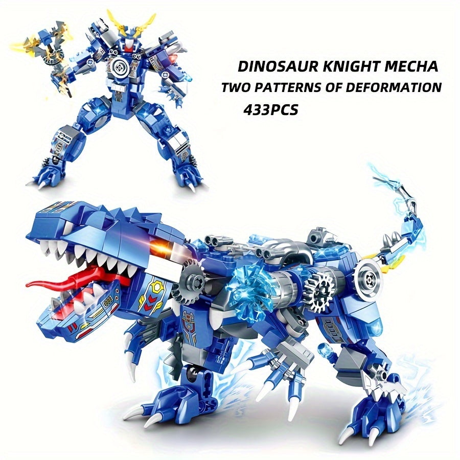 Chevalier Dinosaure Mécanique - Mode Double Transformation - Kit de Construction Éducatif DIY - Cadeau Halloween & Noël King of Toys