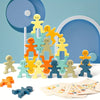 Blocs d'empilage en bois colorés - Jeu d'équilibre vibrant pour enfants, améliore la motricité fine et la concentration, parfait pour Noël et Thanksgiving King of Toys
