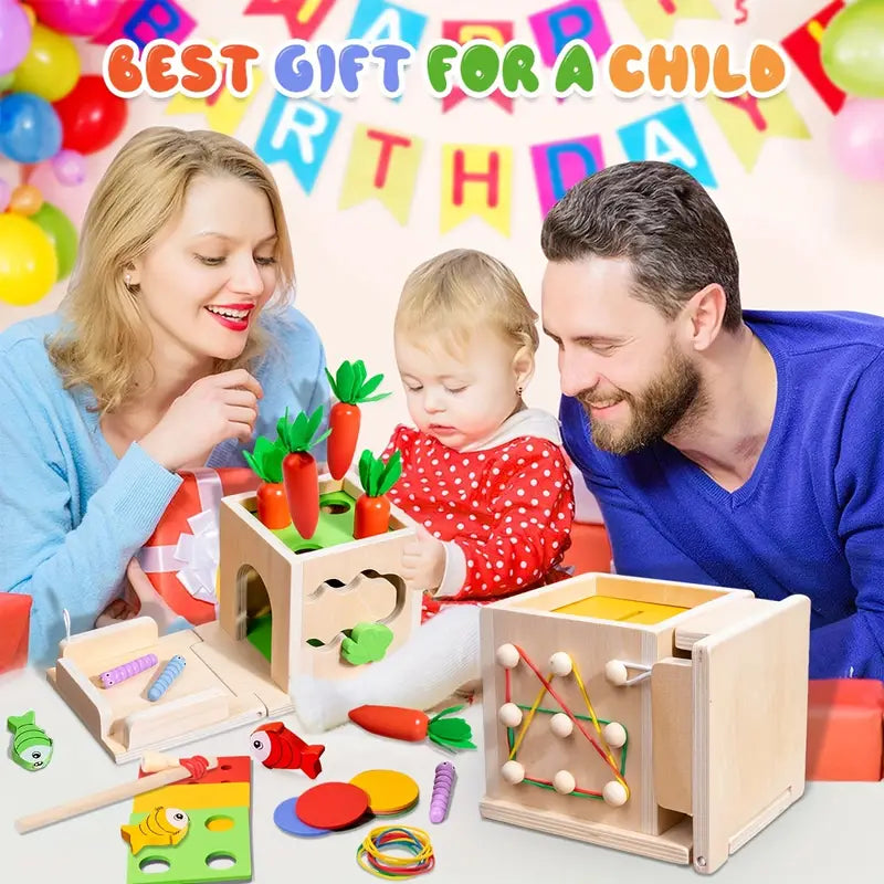 Parc Montessori en Bois 8-en-1 - Jeu Éducatif pour Bébé de 8 Mois Speelgoed Koning