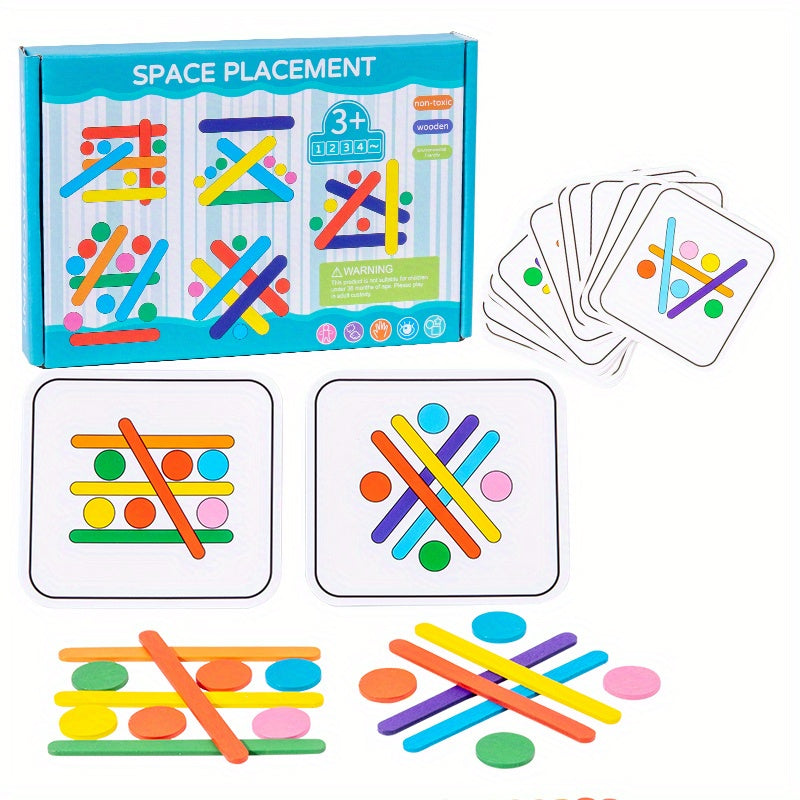 Jeux de Puzzle Bâtonnets et Sucettes en Bois | Tri, Empilage et Jeux Mathématiques Éducatifs avec Enigmes pour les Tout-Petits de 1, 2, 3, 4+ Ans