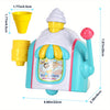 Set de Jouets de Bain - Créateur de Bulles de Glace avec Crochets Sécurisés, Kit de Bain en Plastique Bleu King of Toys