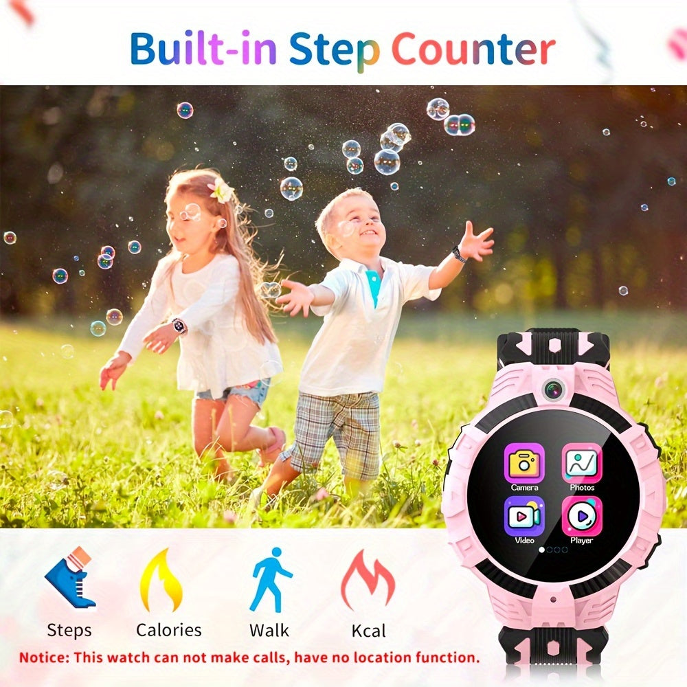 Montre Intelligente Éducative pour Enfants 4-12 Ans - Smartwatch Tactile avec Jeux, Musique, Appareil Photo et Podomètre - Cadeau Anniversaire et Noël