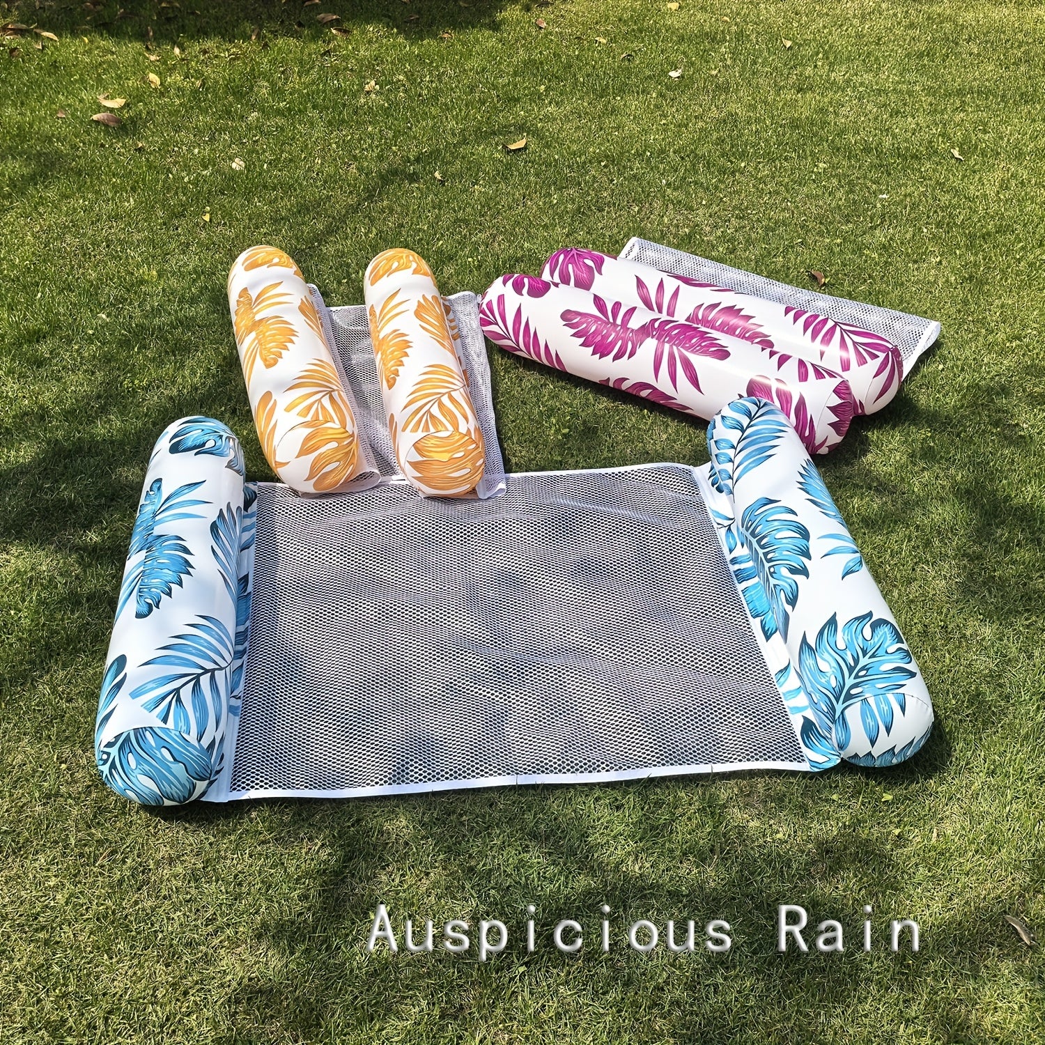 Lot de 3 Matelas Gonflables Premium pour Adulte – Hamac 4-en-1 avec Appuie-tête & Porte-gobelet | Lit Flottant en PVC pour Piscine, Lac, Plage & Détente Estivale