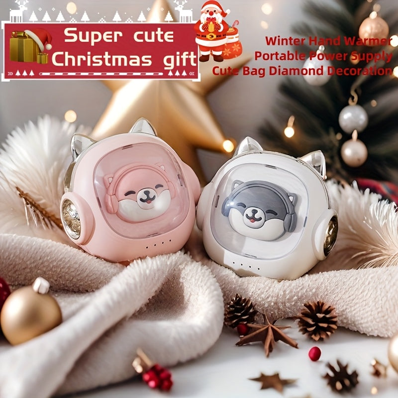 Chaufferette portable en forme de chien avec lumière d'ambiance - Rechargeable par USB, accessoire idéal pour réchauffer les mains des femmes en hiver, parfait pour Pâques, Noël, anniversaires et anniversaires de mariage King of Toys