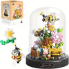 GardenBee Set de 588pcs Fleurs à Construire – Kit Mini Briques ABS avec Abeille & Papillon, Cadeau Idéal