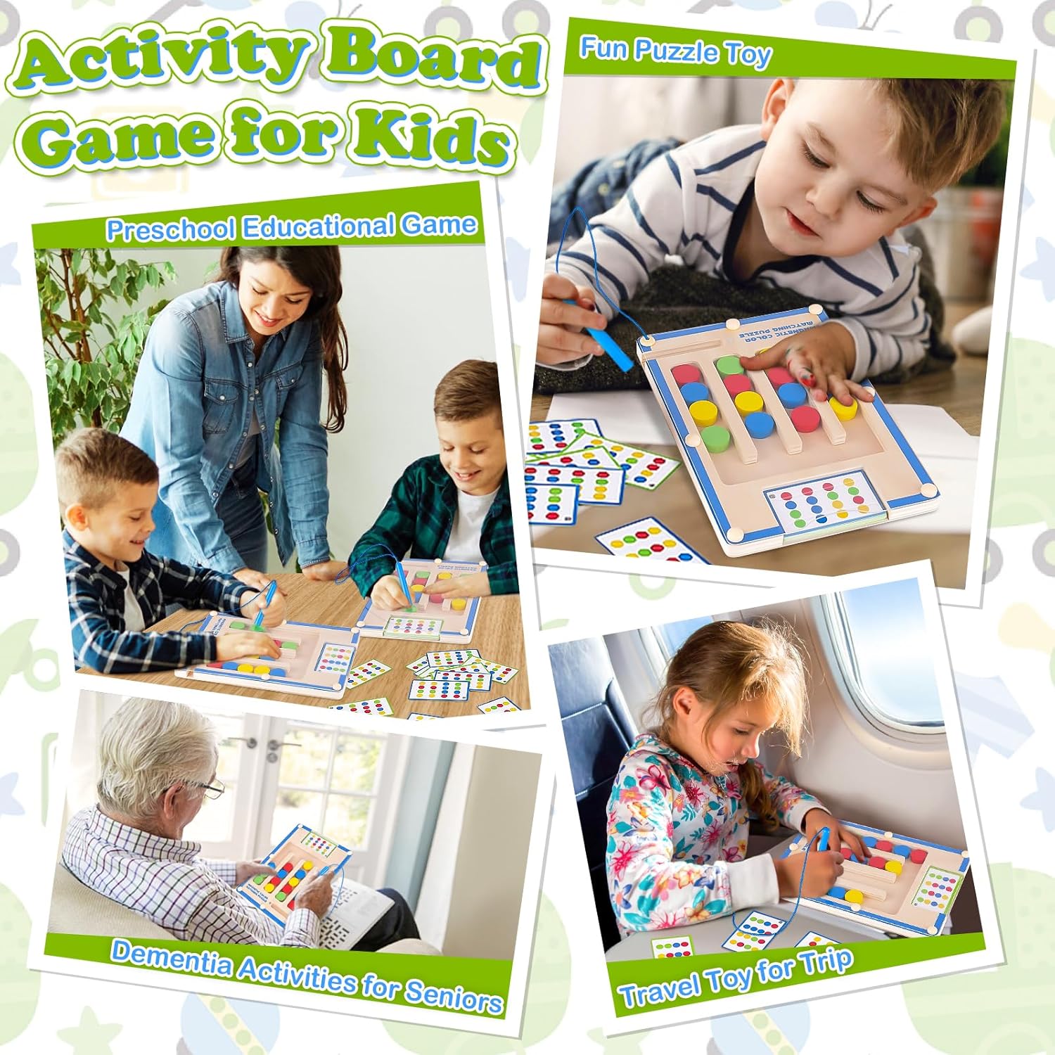 Jeu de Correspondance de Couleurs Magnétique en Bois Montessori pour Enfants 3-7 Ans - Puzzle Labyrinthe Éducatif pour Filles Garçons - Développement de la Logique