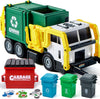 Grand ensemble de jouets camion-poubelle | Propulsé par friction, bacs à ordures, cartes d'apprentissage | Fun éducatif pour enfants King of Toys