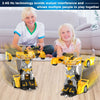 Voiture-robot transformable télécommandée | Voiture de police RC avec transformation à un bouton, lumière clignotante et rotation à 360° pour enfants King of Toys