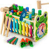 Jouet Montessori en bois avec Xylophone, Pic, Jeu de récolte de carottes, Cadeau d'activités éducatives pour les enfants de 1 à 4 ans. AmtreenOfficial