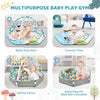 Tapis de Jeu 8-en-1 Tummy Time & Piscine à Balles avec 6 Jouets | Tapis d'Activité Bébé Lavable pour Développement Visuel, Auditif, Sensoriel et Moteur, Cadeau de Jouets pour Enfants en Bas Âge King of Toys