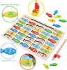 Jeu de pêche magnétique en bois pour les tout-petits l Puzzle à compter avec des chiffres et des lettres l Jouets éducatifs 3 4 5 ans King of Toys